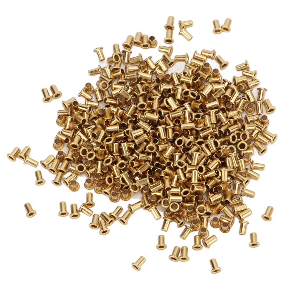 500Pcs Hollow Rivet Brass Decorative Through Hole Excellent Corrosion Resistance Copper   Eye Buckles