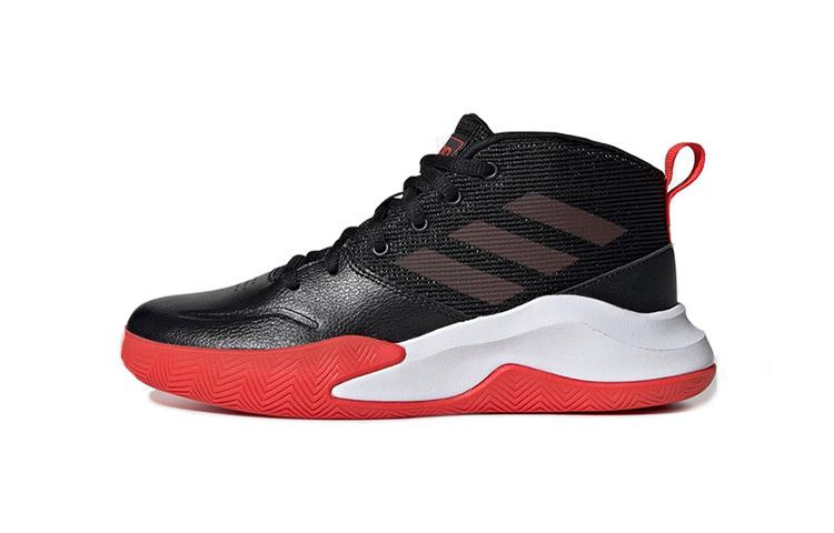 

Adidas OwnTheGame Me Rebound Mid top Basketball Shoes Black Red Kids EF0309 28
