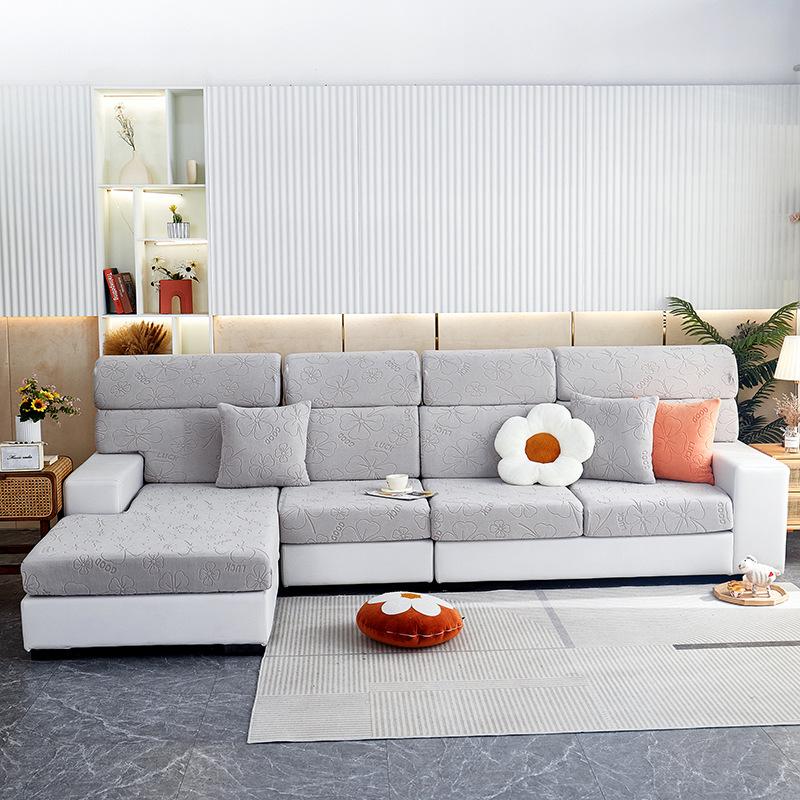 Elastic Clover Suede Sofa Cover Non-Slip Simple Modern Sofa Cover All-Inclusive Universal Cover Four Seasons Universal