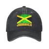 Jamaica Flag Baseball Cap Sun  Kpop Rock Dropshipping Washed Trucker Hat UnisexTeens Yk Funny Design Baseball Caps