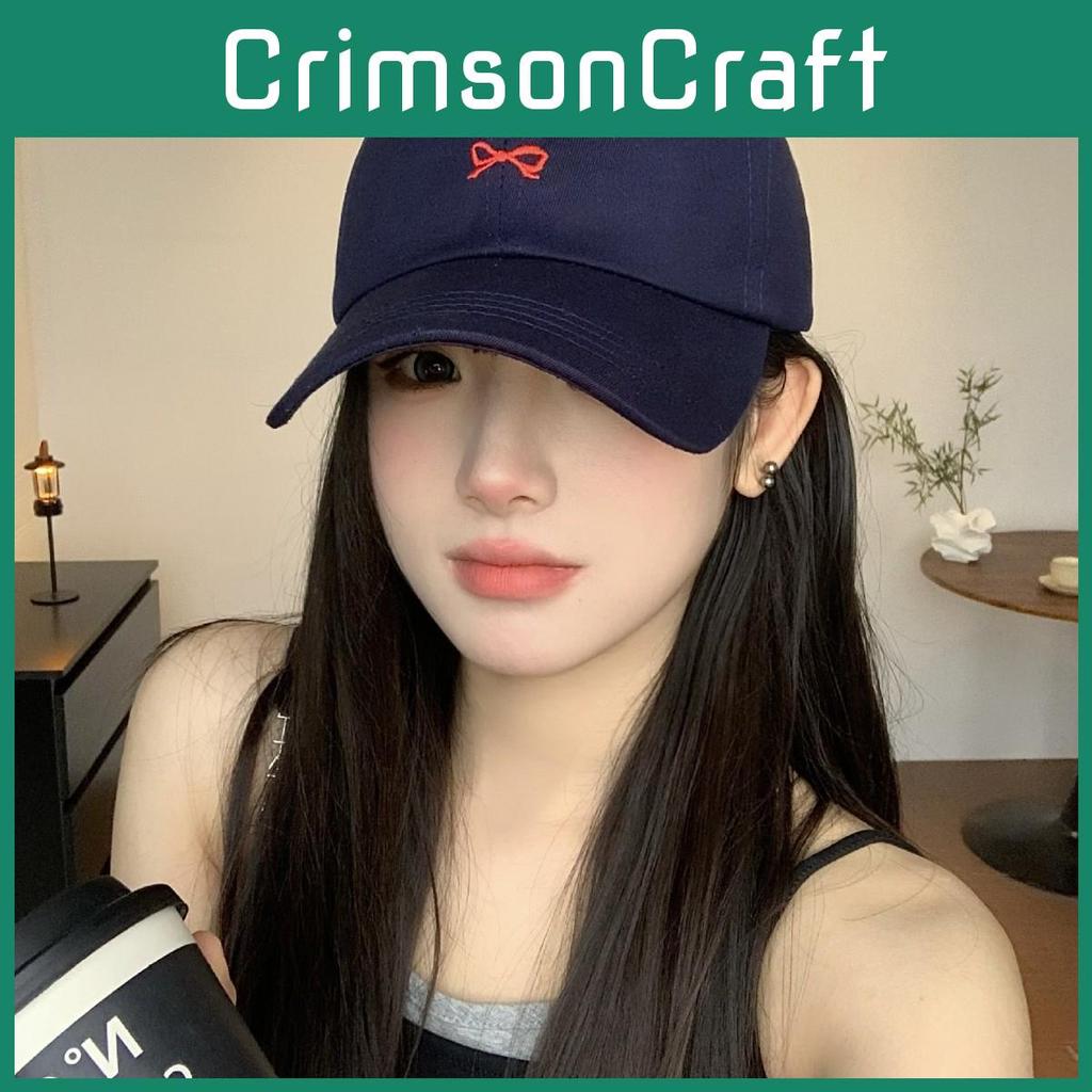 Embroidery Bowknot Baseball Cap Sun Protection Breathable Peaked Caps Gifts