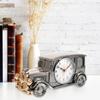 1Pcs Vintage Car Alarm Clock Creative Design Material Silent Precise Time Display Tabletop Room Decor Silver
