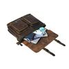 Handmade Vintage Buffalo Leather Messenger Bag With 2 Pocket Laptop Briefcase Office Shoulder Bag For Mans