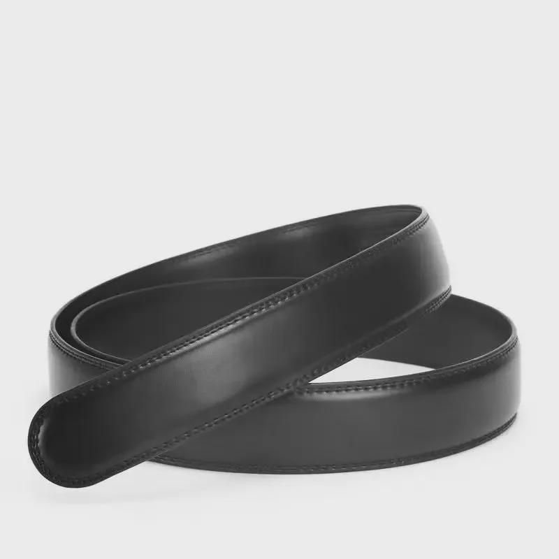 Pánský opasek z pravé kůže bez hlavy 3.0: Moderní design bez automatické přezky