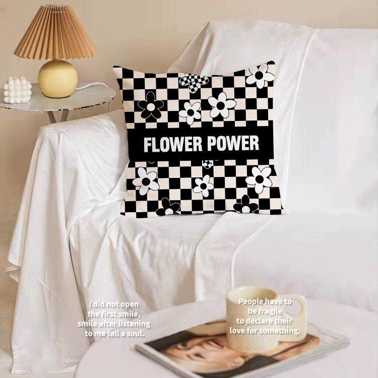 Nordic Black and White Pillow Sofa Living Room Bedroom Pillow Office Bedside Back Simple and Atmospheric Home Decoration
