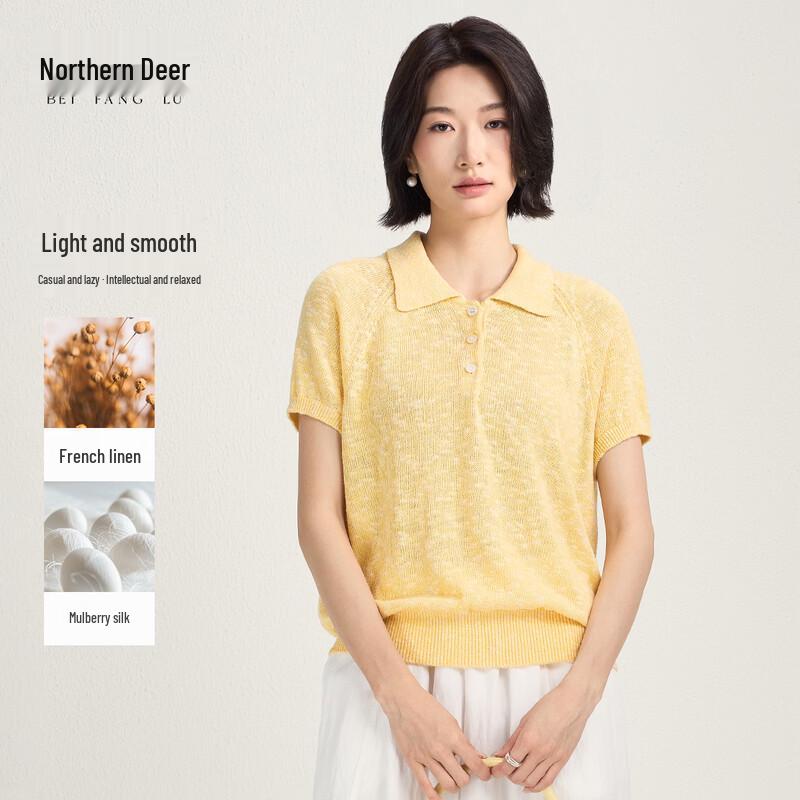 Northern Deer Women s High-End Colorful Dot Knit Tee M