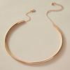 Anello Girocollo Rotondo Argentato Metallo Collana Rotonda Punk Choker Gioielli Regalo