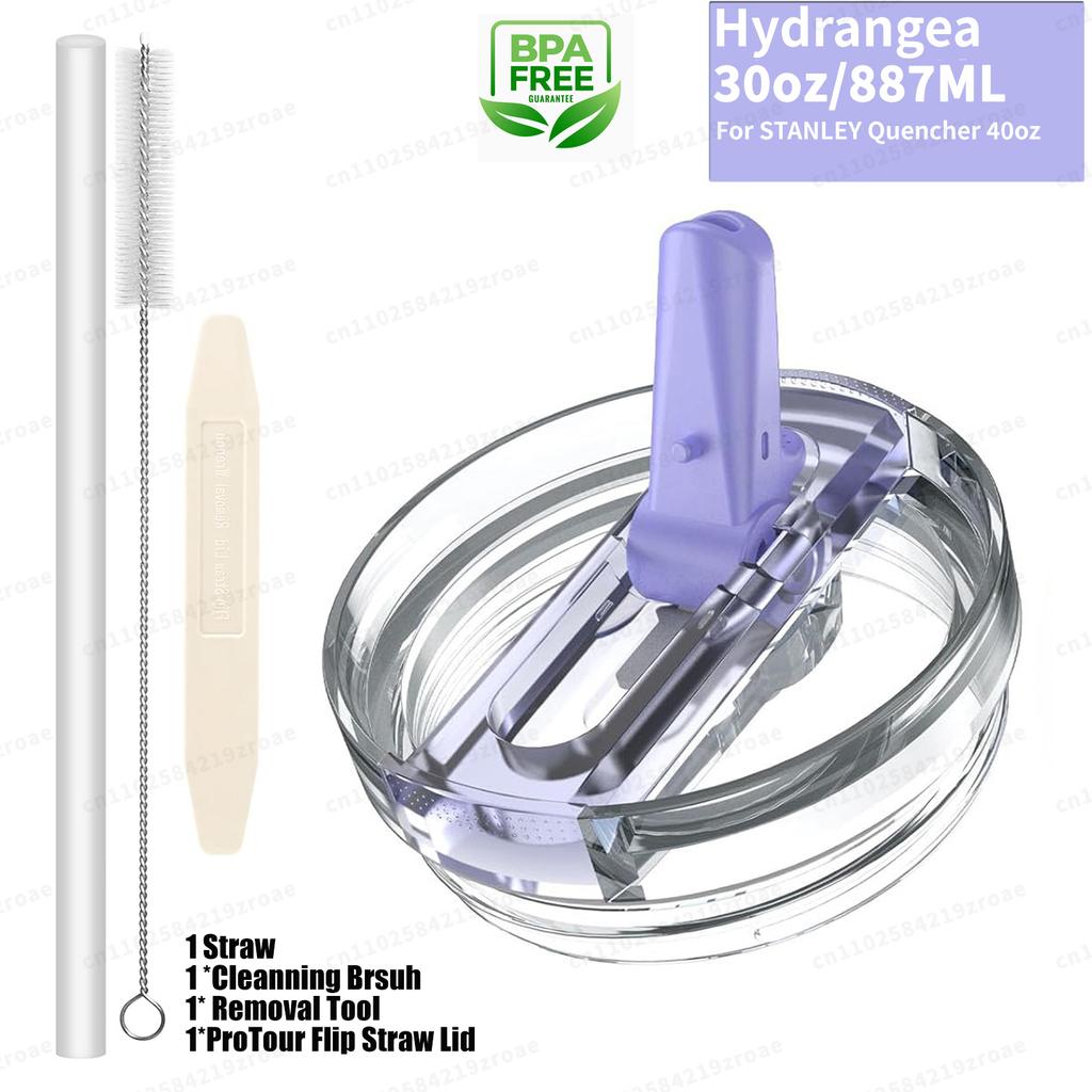 30oz Flip Straw Lid for Stanley Quencher H2.0 Tumbler Leak Proof Lid Replacement No Spill Cover for Stanley Cup Accessories
