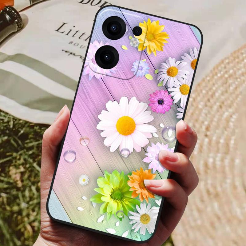 For OPPO Reno13 F 5G Case Reno13F 4G Luxury Painted Phone Silicon Back Cover For OPPO Reno 13F CPH2699 Cases Protective Shell