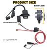 Motorcycle SAE To USB Cable Adapter 2.1A Waterproof Phone USB Charger Socket Kit