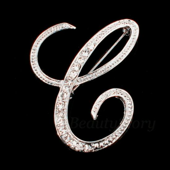 Versatile Rhinestone Alphabet Brooch: Men's Metal Lapel Pin Badge