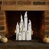 Hand Painted 7 Ghost Tabletop Sign Vintage Distressed Ghost Party Table Ornaments  Home Decor