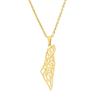 Vintage ISR PS Map Pendant Necklace Women Men Fashion Jewelry Gift