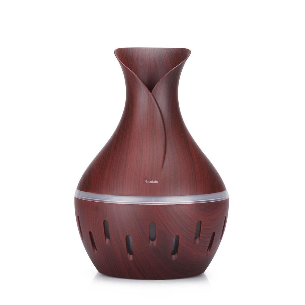 300ml Wood Grain Aroma Humidifier & Diffuser Vase