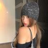 Warm Cap Bowknot Beanies Hat Bow Knit Cap Casual Sequin Knitted Hat  Apparel Accessories