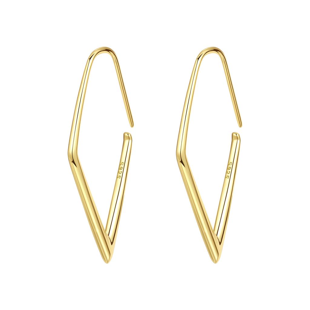 Orstarry S925 Sterling Silver 18k Gold Modern Square Earrings Hoop Earrings for Women Jewelry Original Trendy Anniversary Gifts
