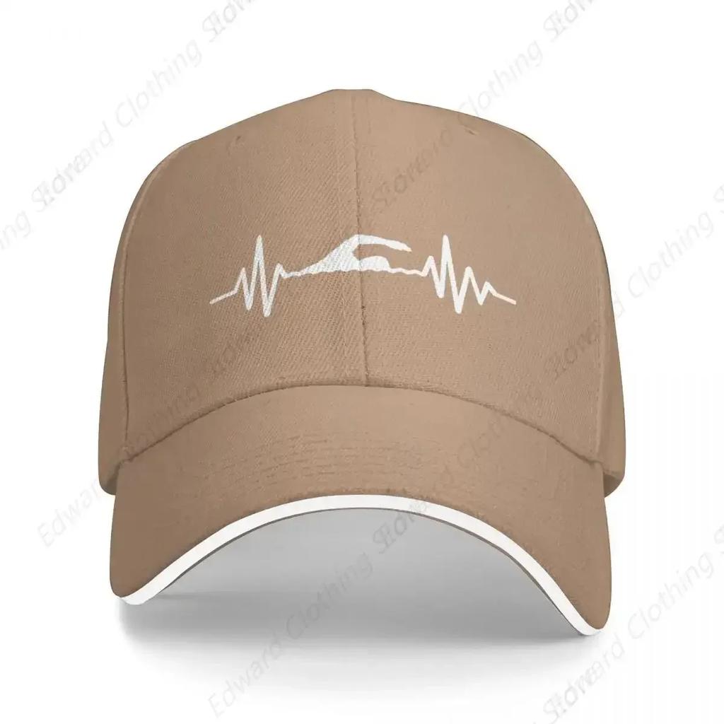 Swimmer heartbeat Baseball Cap fishing hat Hat Man Luxury Hat Beach Boy Women's