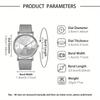 Hot Fake Mesh Belt Quartz Watch Women's Casual Fashion Love Shape Schoolboy Sense Watch