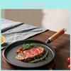 Cast Iron Flat Pan Nonstick Skillet For Gas Stove Use And Breakfast Preparation
