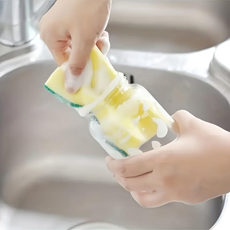 18/36pcs Kitchen Sponges, Multi-Functional, Super Absorbent, Rust & Oil Stain Remover, Double-Layer Grip Design for Tableware, C