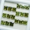 51 Pcs Lot Natural Green Sapphire Square Cut 5x5mm Certified Loose Gemstones