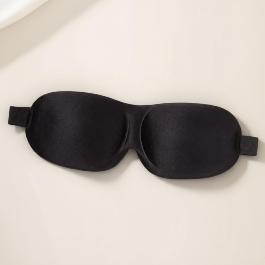 

3D Soft Blackout Sleep Eye Mask Light Blocking Travel Comfortable Unisex Protection Eyeshades чорний