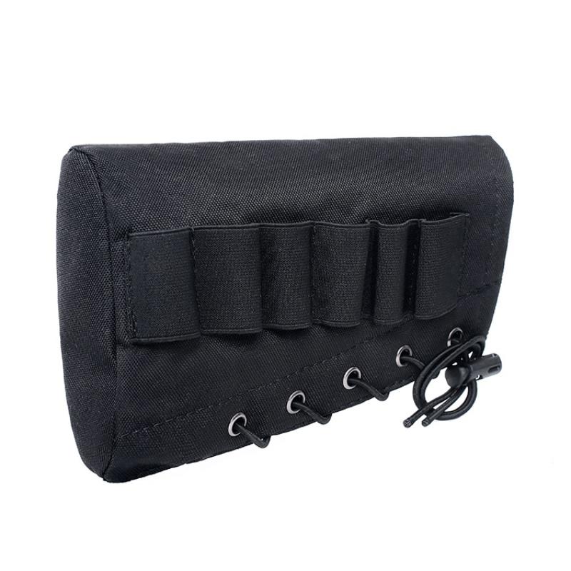 Airsoft Rifle Hunting (Tactical Shotgun) Pouches Adjustable Butt Cartridges Stock Shell Holder Ammo Holder Buttstock Cartridge Carrier Pouch