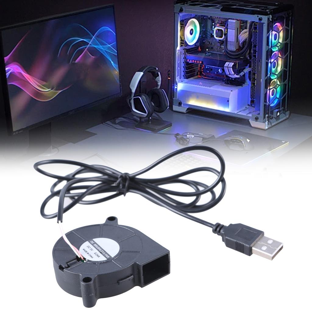 Efficiency USB Powered Computer Cooling Fan Blower Fan DC5V Brushless 50mm Cooling Fan for PC Printers 115cm Cable