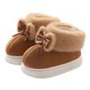 Autumn and Winter Children's Bags and Cotton Slippers Boys and Girls Household Warm Velvet Non-slip Bow Baby Cotton Shoes Women