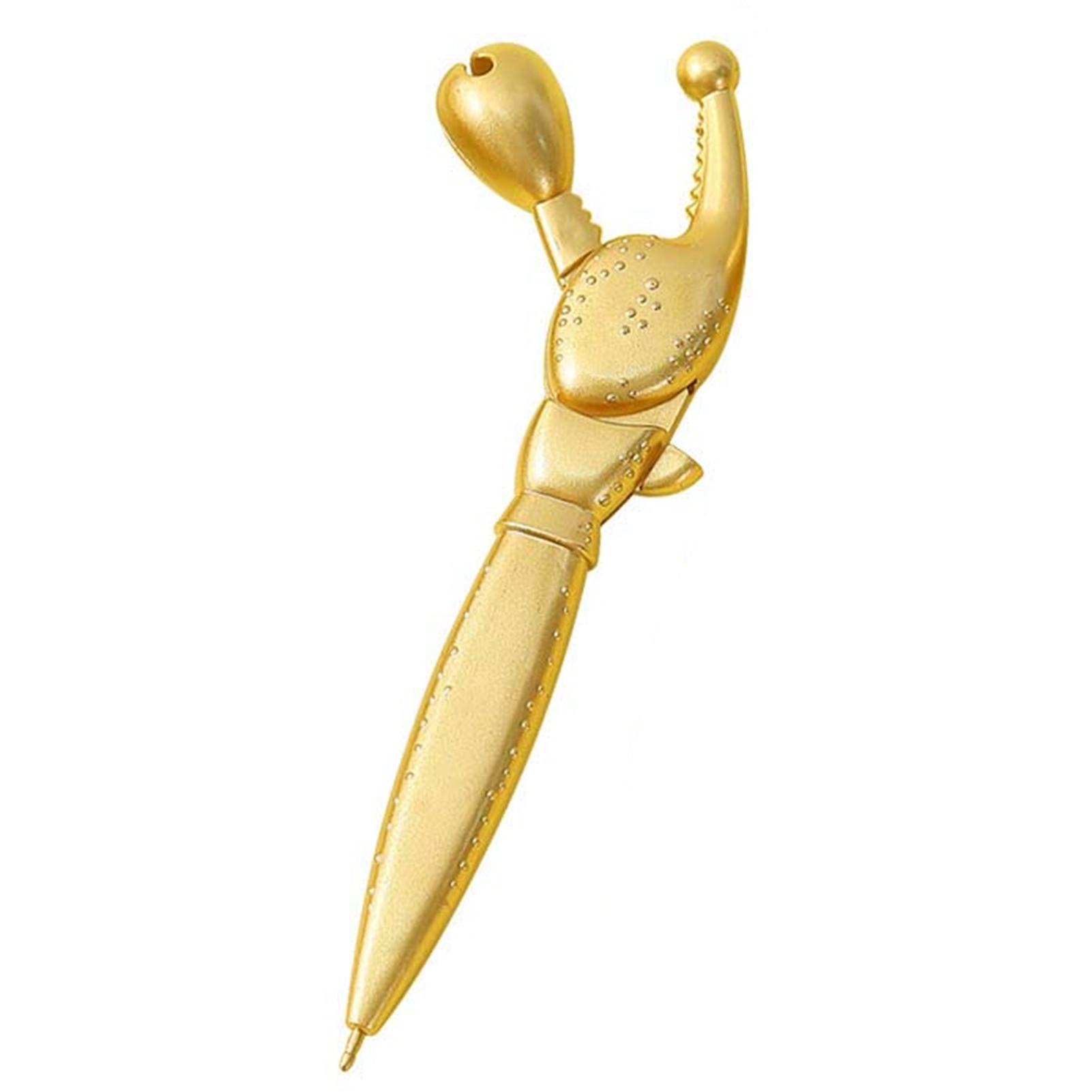 

Гелевая ручка Creative Simulation, персонализированные ручки Golden Crab Claw для взрослых детей, канцелярские принадлежности для письма в подарок на день рождения золотой