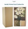 Phalaenopsis Artificial Flower Arrangement in Ceramic Pot – Decorative Faux Orchid for Living Room