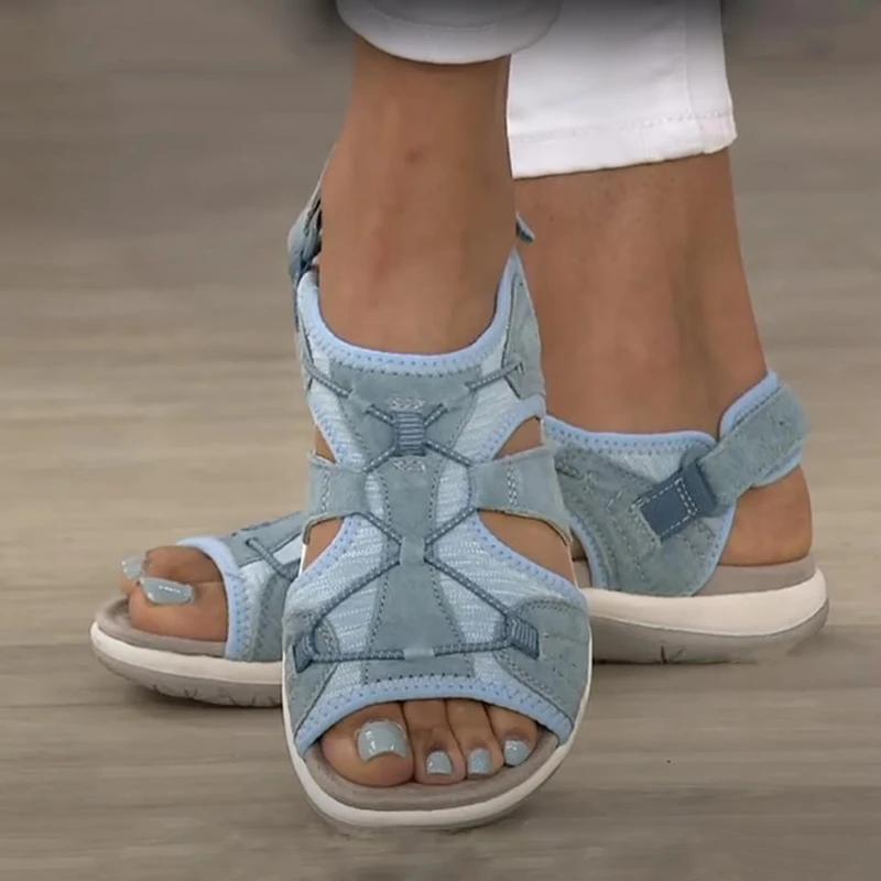 35-43 Große Größen Damen Sport Sandalen Einfarbig Aushöhlen Sommer Casual Lady Sandalias Kordelzug Einstellbar Bequeme Outdoor Strandschuhe Zapatos