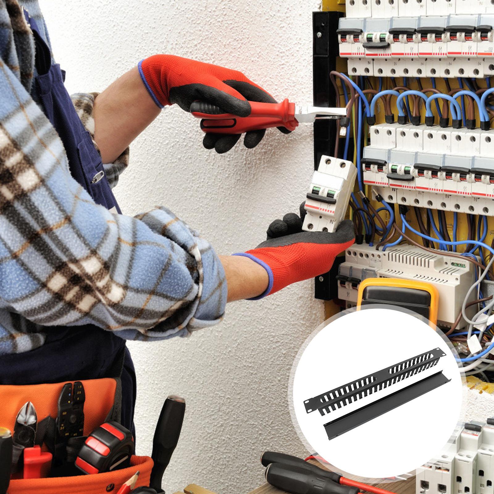 

Metal Offline Rack Cable Manager Frame Management Organizer Server Cold Rolled Steel Plate 24-Slot чорний