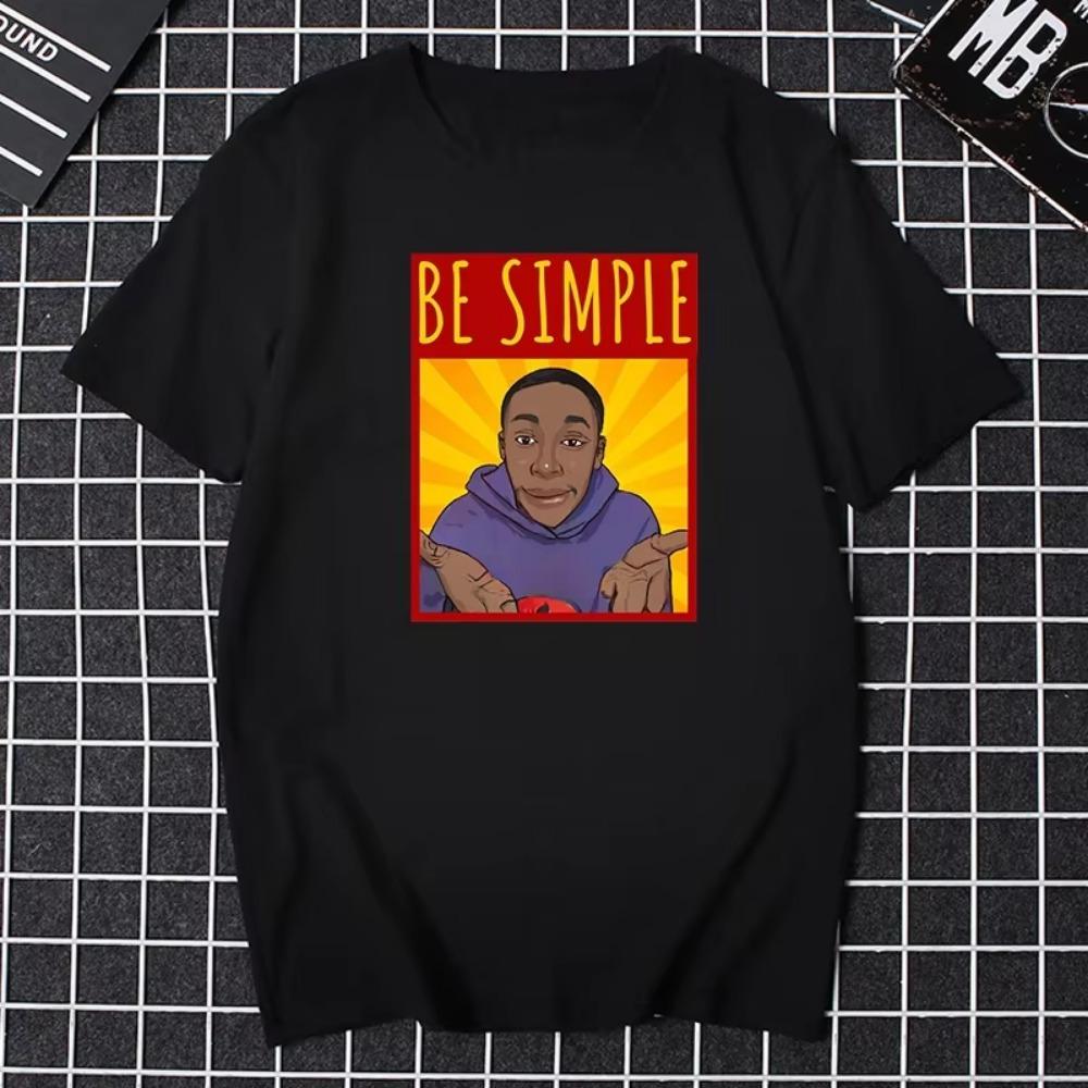 Khaby Lame Video Web Celebrity TShirt Life Is Simple Tee Funny Cartoon Graphic Tops Hipster Streetwear Ropa Hombre Camisetas