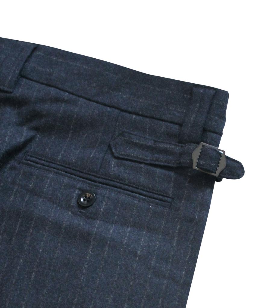 Digeule Wat Pants Wool Stripe Dark Navy