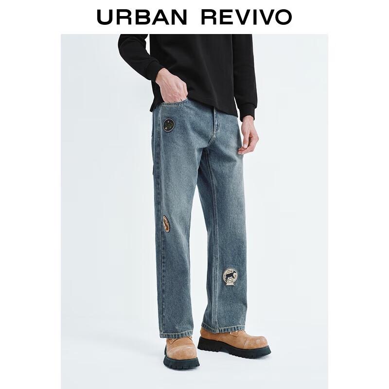 

Мужские джинсы из хлопка и денима в стиле ретро пэчворк UR 34