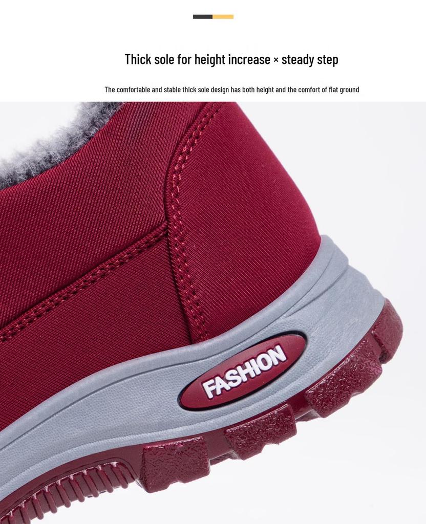 Women's Thickened Low-Cut Snow Boots - Versatile Style, Warm Cotton Short Boots