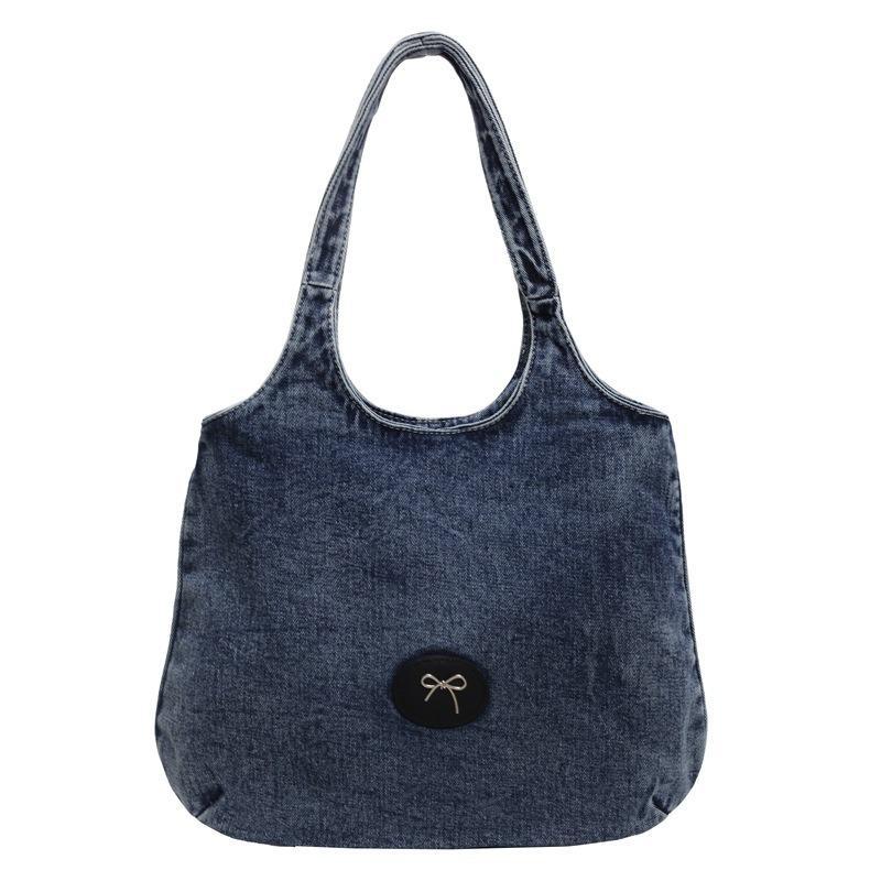 Casual and Versatile Denim Handbag for Women, 2025 New Fashionable and Stylish Large Handbag
