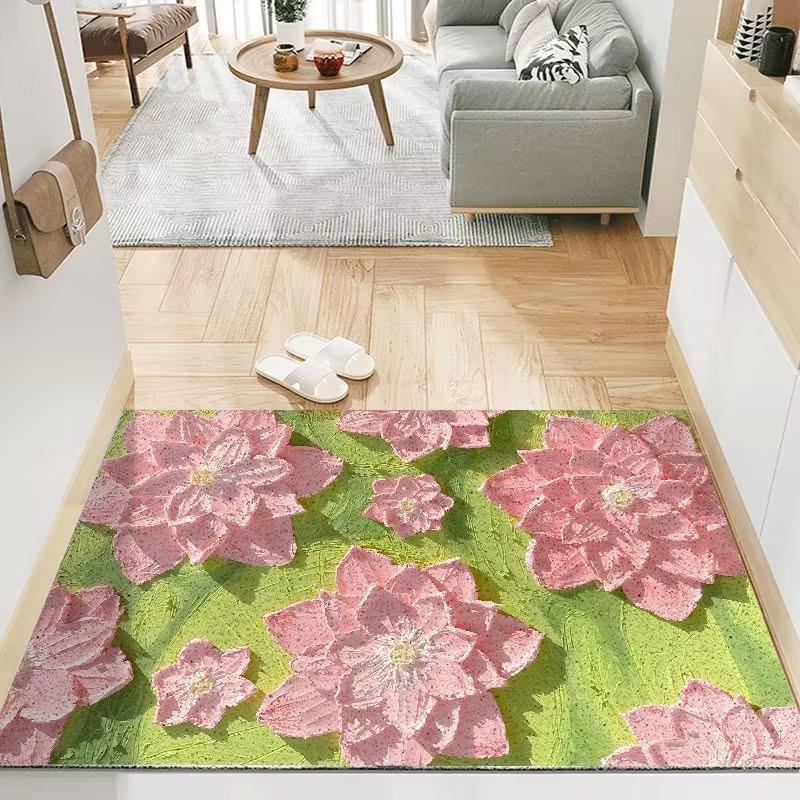 Oil Painting Entrance Door Mat Living Room Non-Slip Floor Carpet Bathroom Doormat Kitchen Rugs
