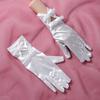 Hochzeit Braut Handschuhe Reine Damen Weiß Satin Handgelenk Länge Hochzeit Party Prinzessin Handschuhe