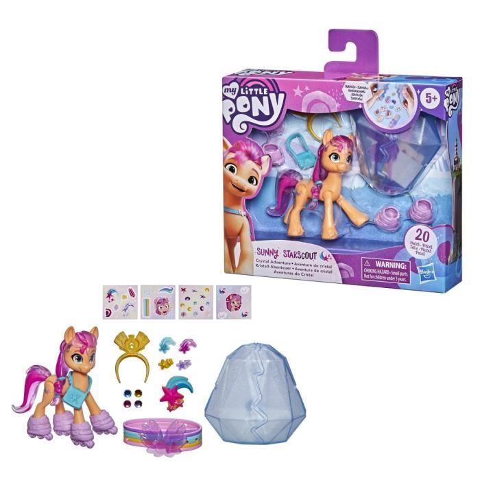 MY LITTLE PONY - A New Generation - Aventure de cristal Sunny Starscout - Figurine de poney orange de 7 - 5 cm avec surprises