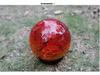 Solar Red Crackle Glass Ball Light - Waterproof Outdoor Garden & Lawn Decor