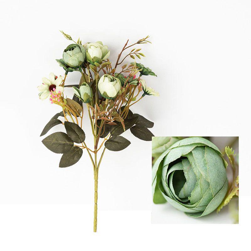 Elegant 1 Bunch 12 Heads High Realistic Artificial Tea Roses Perfect For Wedding Decorations And Events