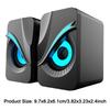 USB Wired Loudspeaker with RGB Lights Portable Mini Speaker Wired Volume Control Mini Desktop Speaker for Home Desk