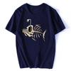 Fish Skull Deep Sea Fish Bones Interesting Fisherman Angler Summer Cotton Casual Fashion Breathable Men's Short Sleeve T-shirt