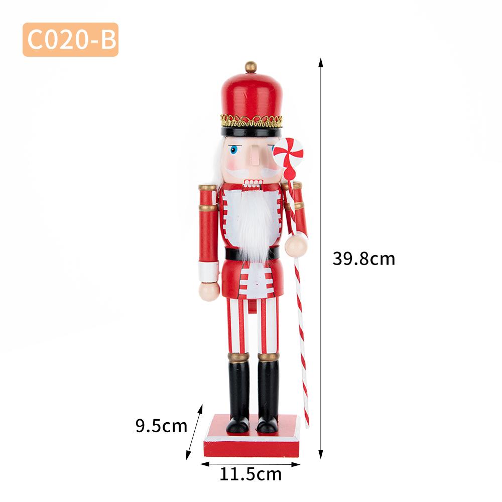 Red & Green Christmas Style Wooden Nutcracker Ornament