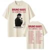 2026 Bruno Mars The Romantic Tour T Shirt for Men Women Hiphop Streetwear Oversized Tops Cotton T-Shirt Casual Short Sleeve Loose Tee Oversized Tops