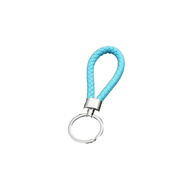 Handmade Woven Rope Leather Keychain - High-End Gift for Men and Women
