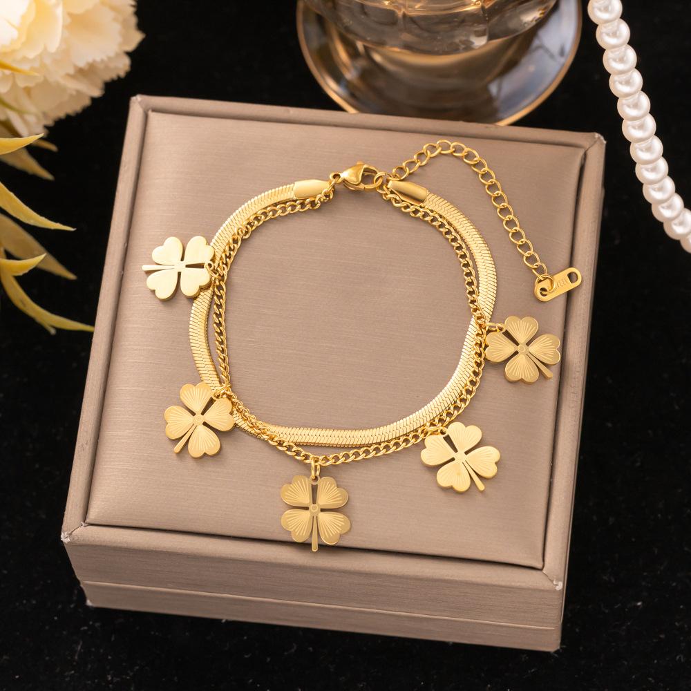 Fashion Titanium Steel Bracelet Never Fade Elegant Durable Jewelry for Women Men Unisex