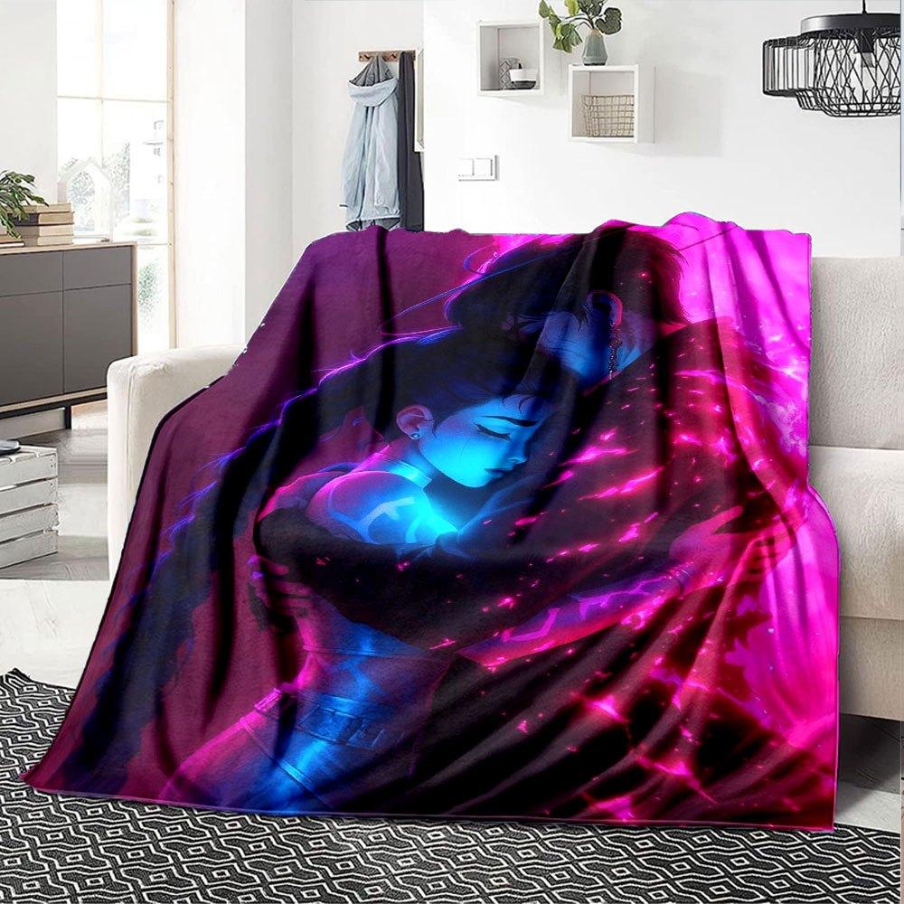 1pc Hunter X Kopo Group Themed Flannel Blanket Suitable for Bed, Home Decor, Graduation Gifts, Easter, Back To School, Christmas, All Season Use